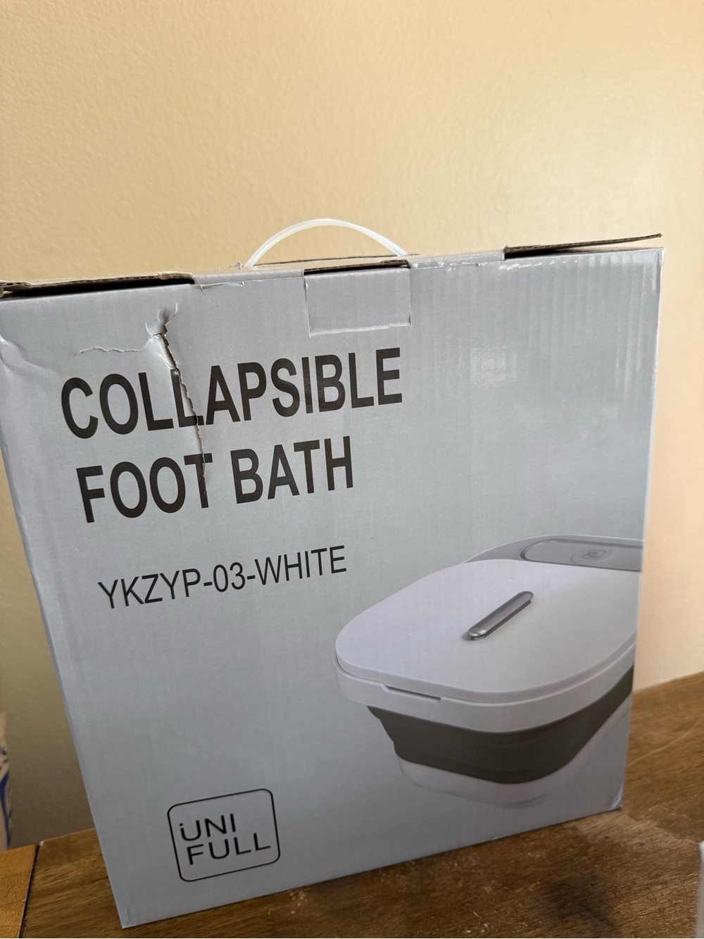 White Collapsible Foot Bath